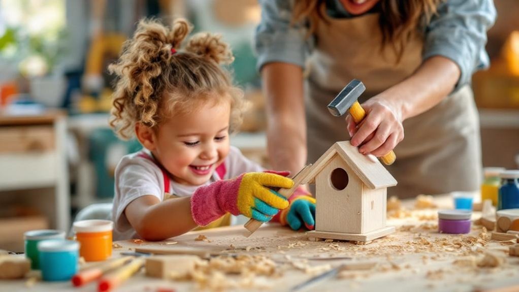 build birdhouse with children