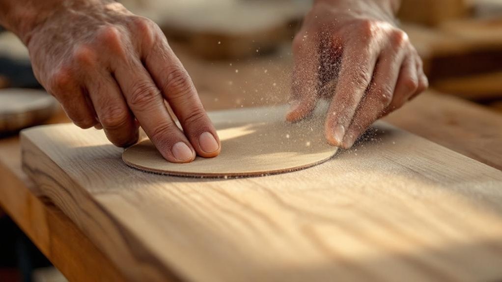 hand sanding for uniformity